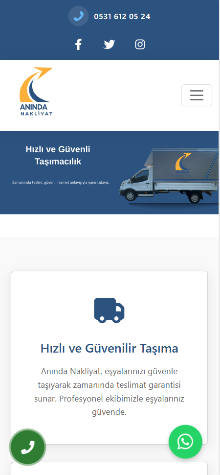 Anında Nakliyat Mobile